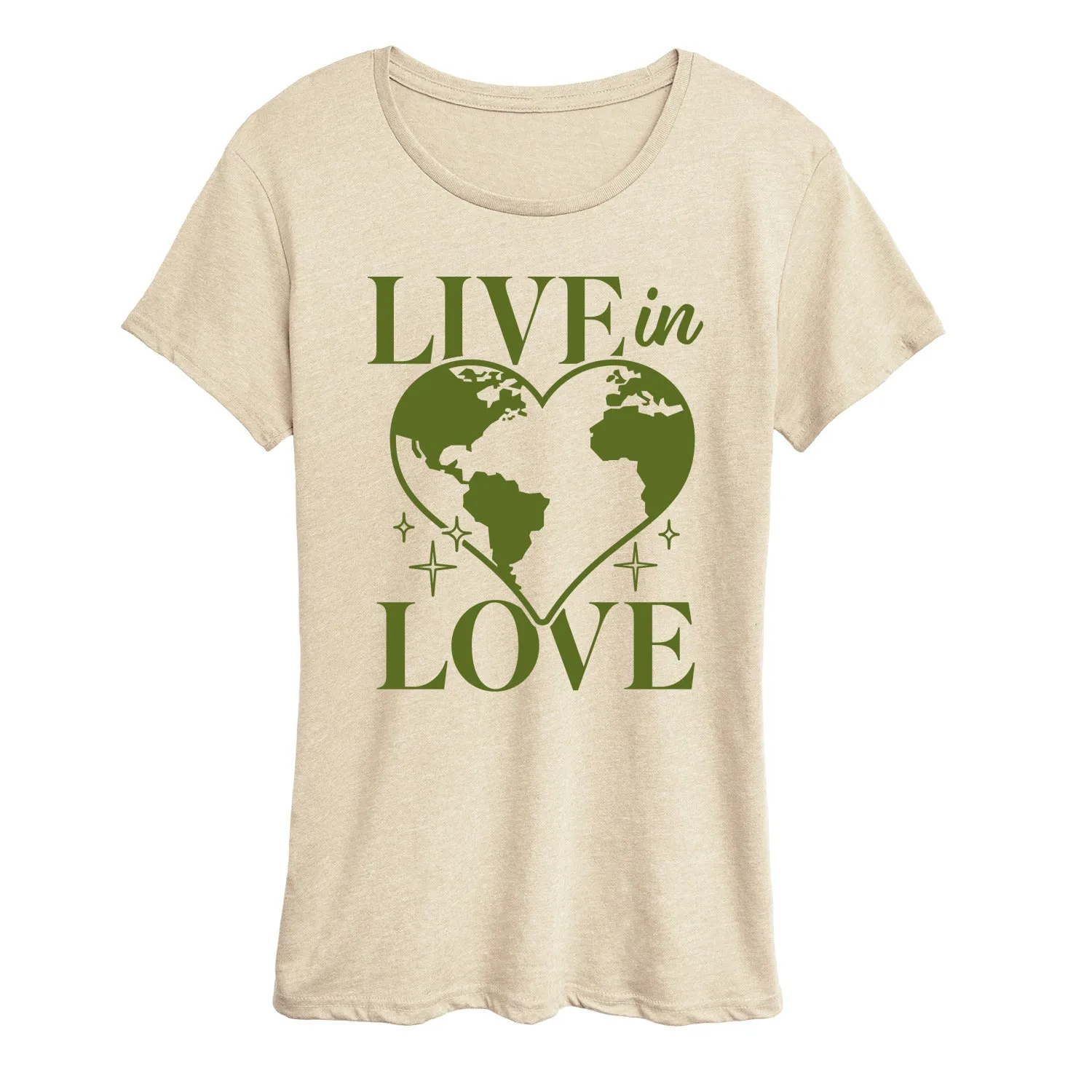 Instant Message - Live In Love - Women's Short Sleeve Graphic T-Shirt sold by Zulily product image thumbnail 2