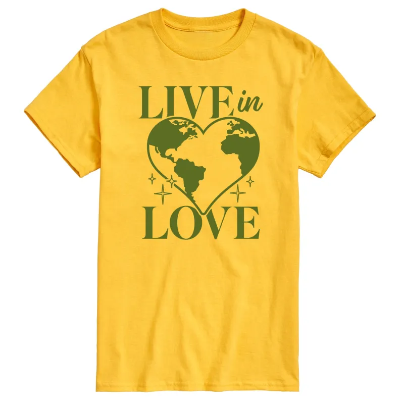Instant Message - Live In Love - Men's Short Sleeve Graphic T-Shirt sold by Zulily