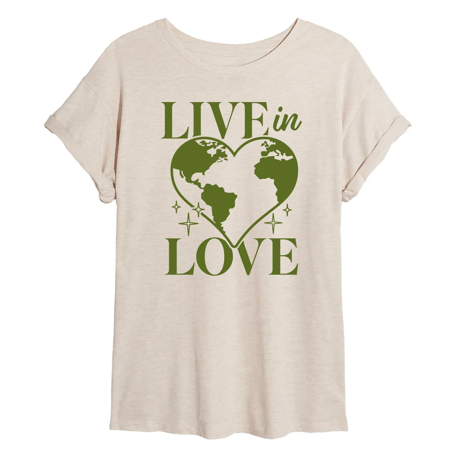 Instant Message - Live In Love - Women's Oversized Graphic T-Shirt sold by Zulily product image thumbnail 2