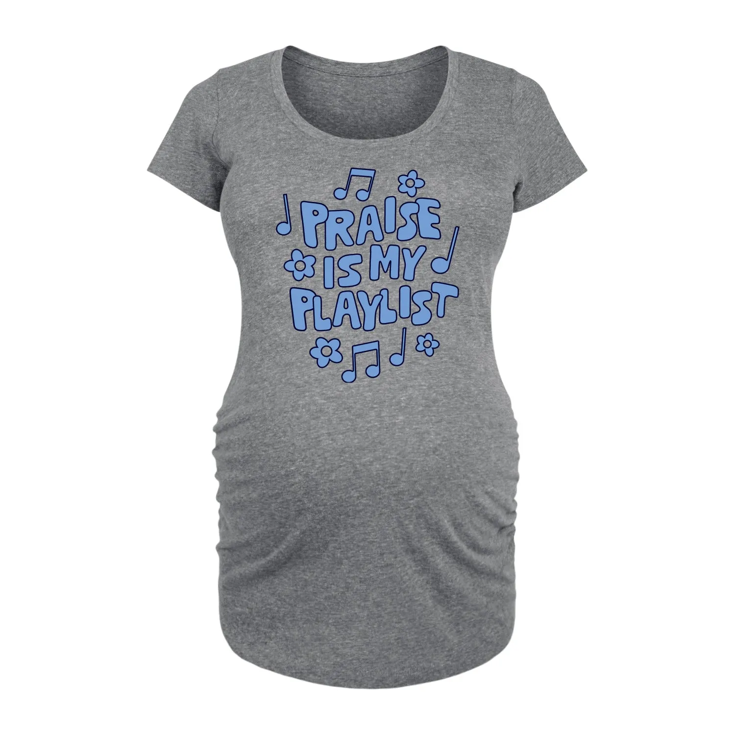 Instant Message - Praise Is My Playlist - Maternity Scoop Neck Tee sold by Zulily