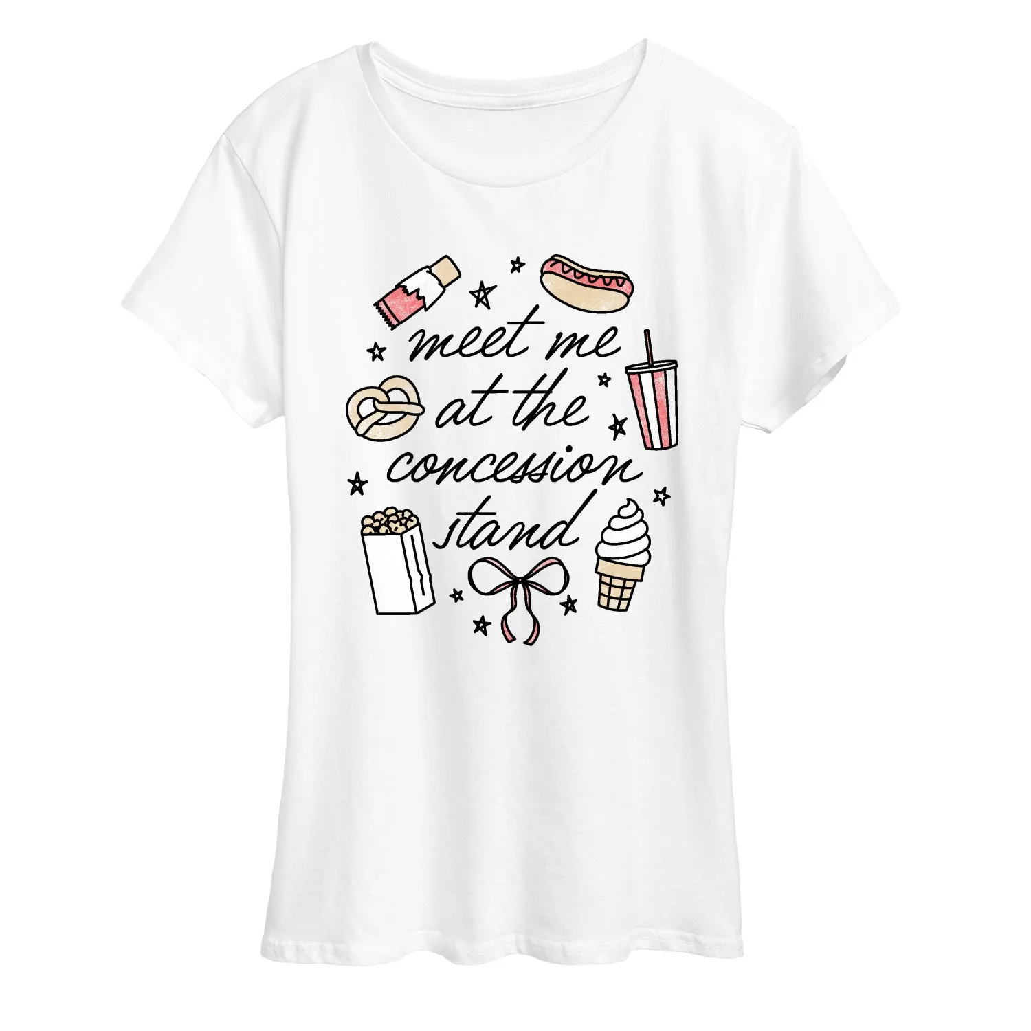 Instant Message - Meet Me Concession Stand - Women's Short Sleeve Graphic T-Shirt sold by Zulily product image thumbnail 3