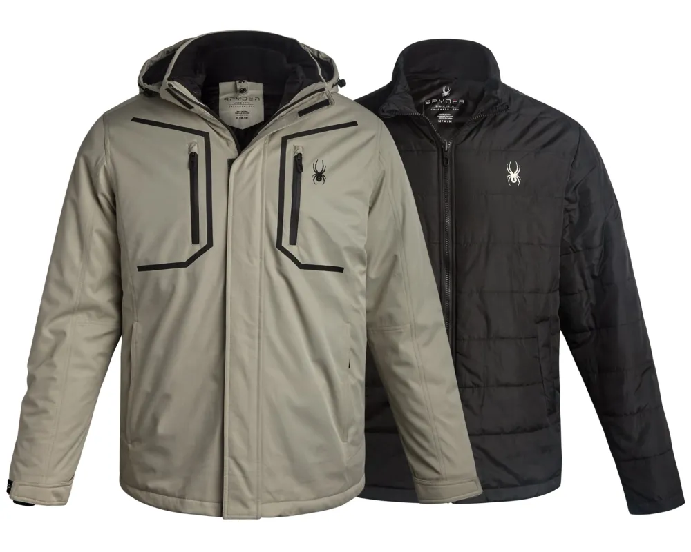 Spyder Men's 3-in-1 Jacket - Stone sold by Zulily