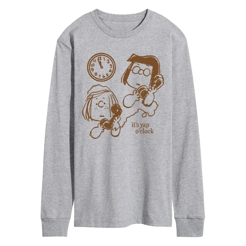 Peanuts - Yap O Clock - Men's Long Sleeve Graphic T-Shirt sold by Zulily