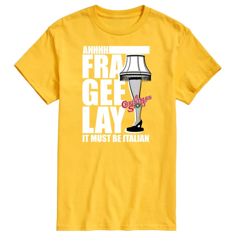 A Christmas Story - Ahhh Fra Gee Lay Must Be Italian - Men's Short Sleeve Graphic T-Shirt made by Zulily
