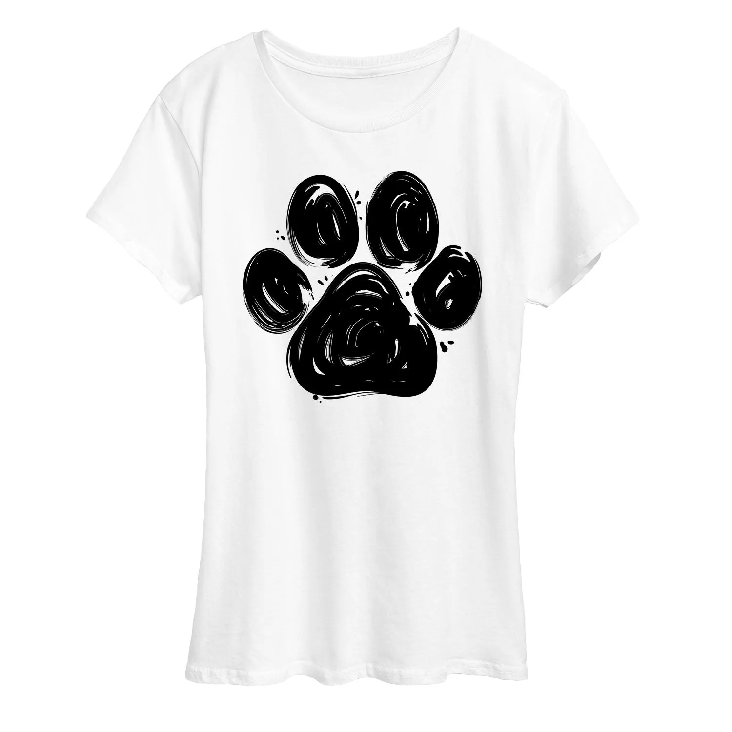 Instant Message - Brushstroke Paw Print - Women's Short Sleeve Graphic T-Shirt sold by Zulily product image thumbnail 2