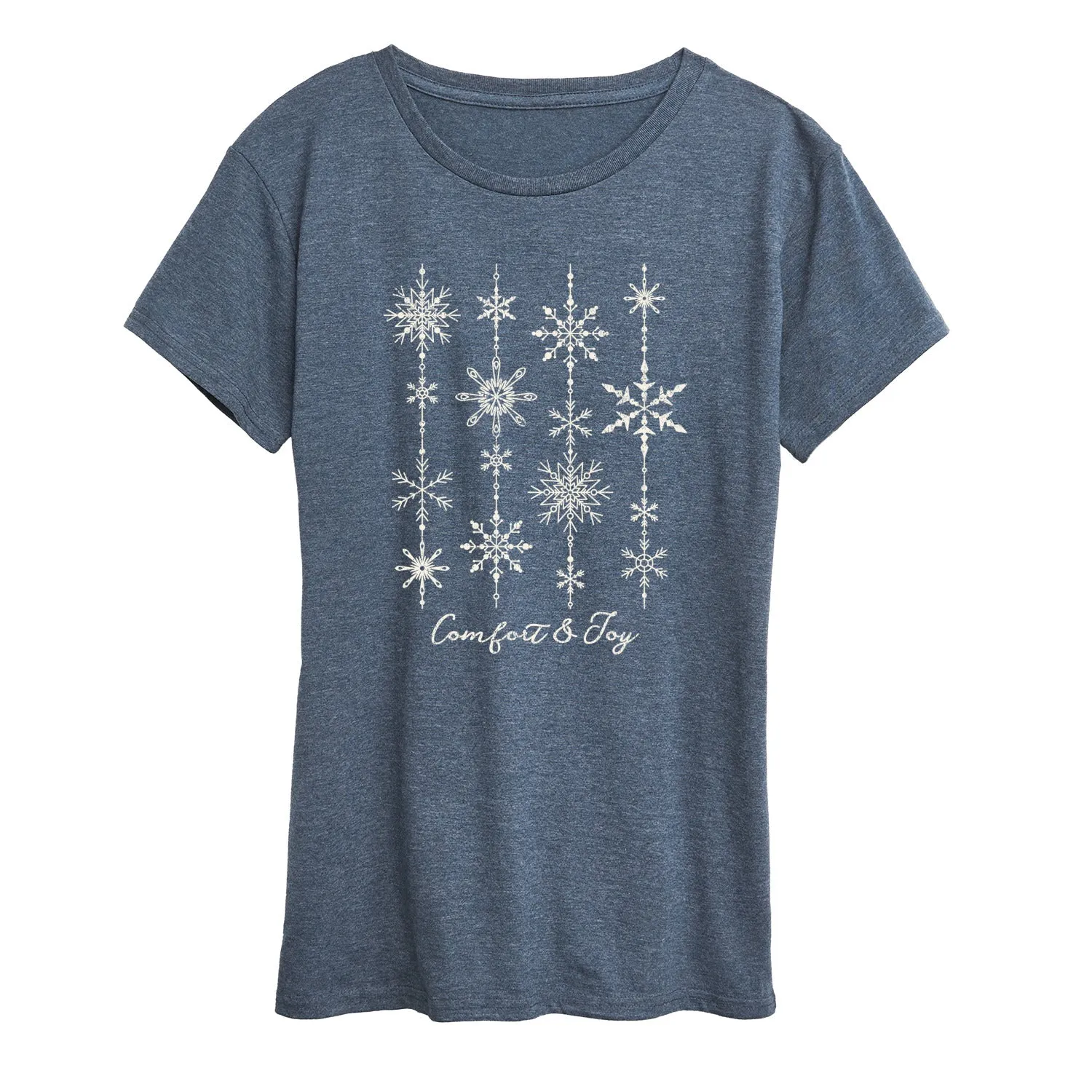 Instant Message - Comfort and Joy Snow - Women's Short Sleeve Graphic T-shirt sold by Zulily product image thumbnail 3