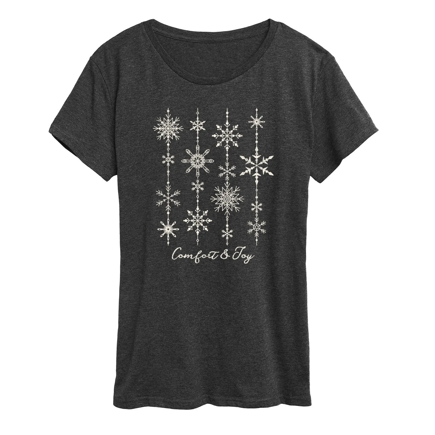 Instant Message - Comfort and Joy Snow - Women's Short Sleeve Graphic T-shirt sold by Zulily product image thumbnail 4