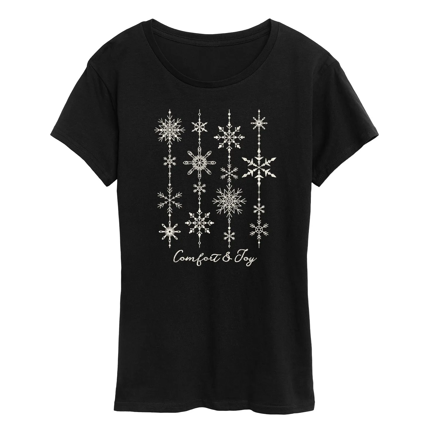 Instant Message - Comfort and Joy Snow - Women's Short Sleeve Graphic T-shirt sold by Zulily product image thumbnail 2