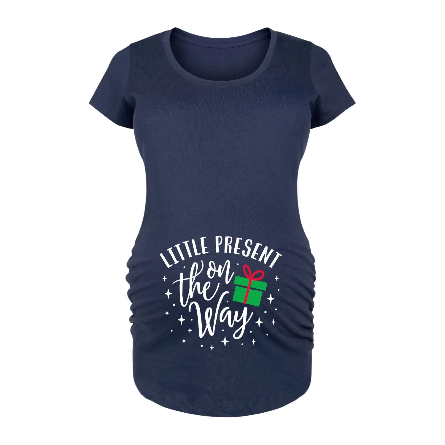 Bloom Maternity - Little Present On The Way Belly - Maternity Scoop Neck Graphic T-Shirt sold by Zulily