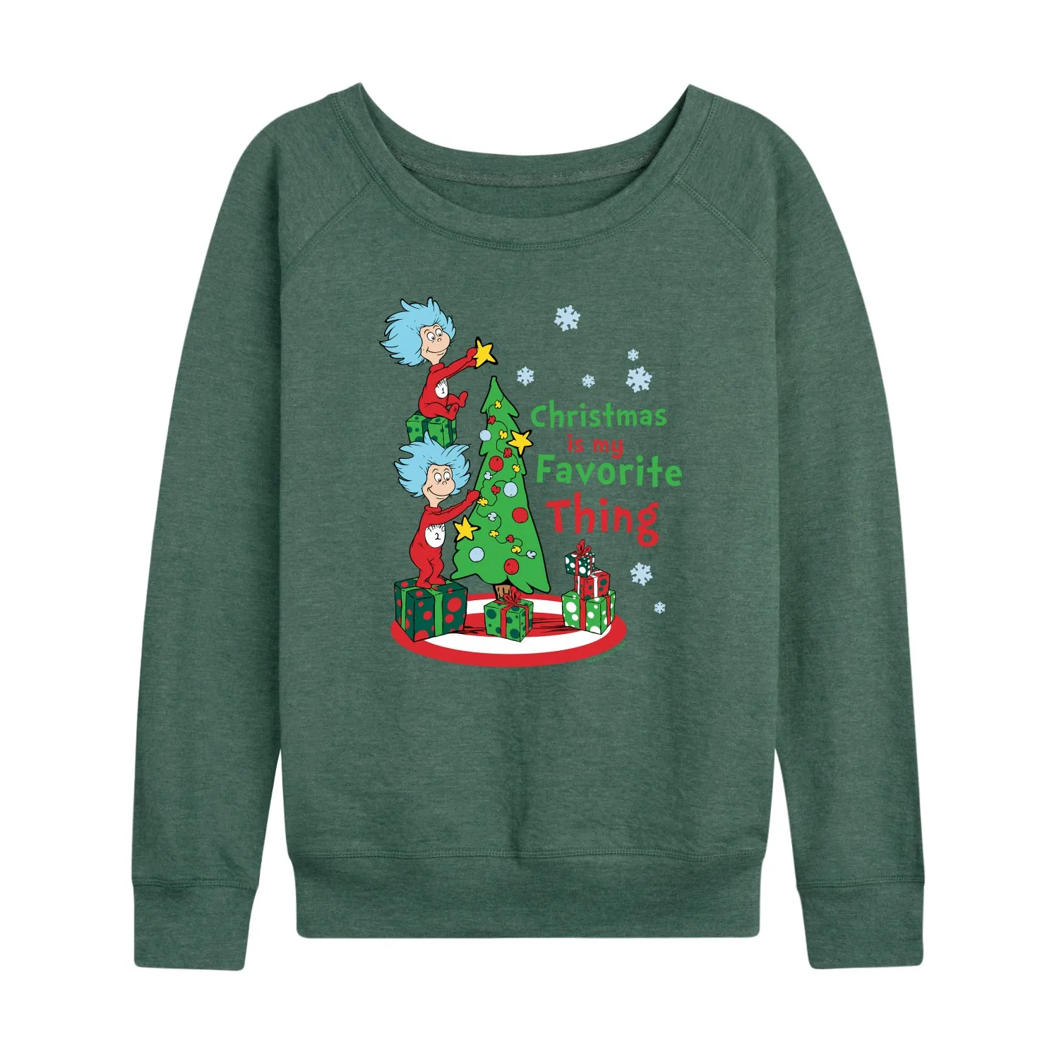 Cat in the Hat - Christmas Is A Family Thing - Women's Raglan Graphic T-Shirt sold by Zulily product image thumbnail 4