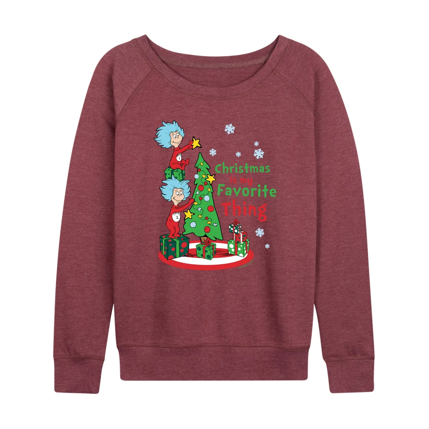 Cat in the Hat - Christmas Is A Family Thing - Women's Raglan Graphic T-Shirt sold by Zulily product image thumbnail 5