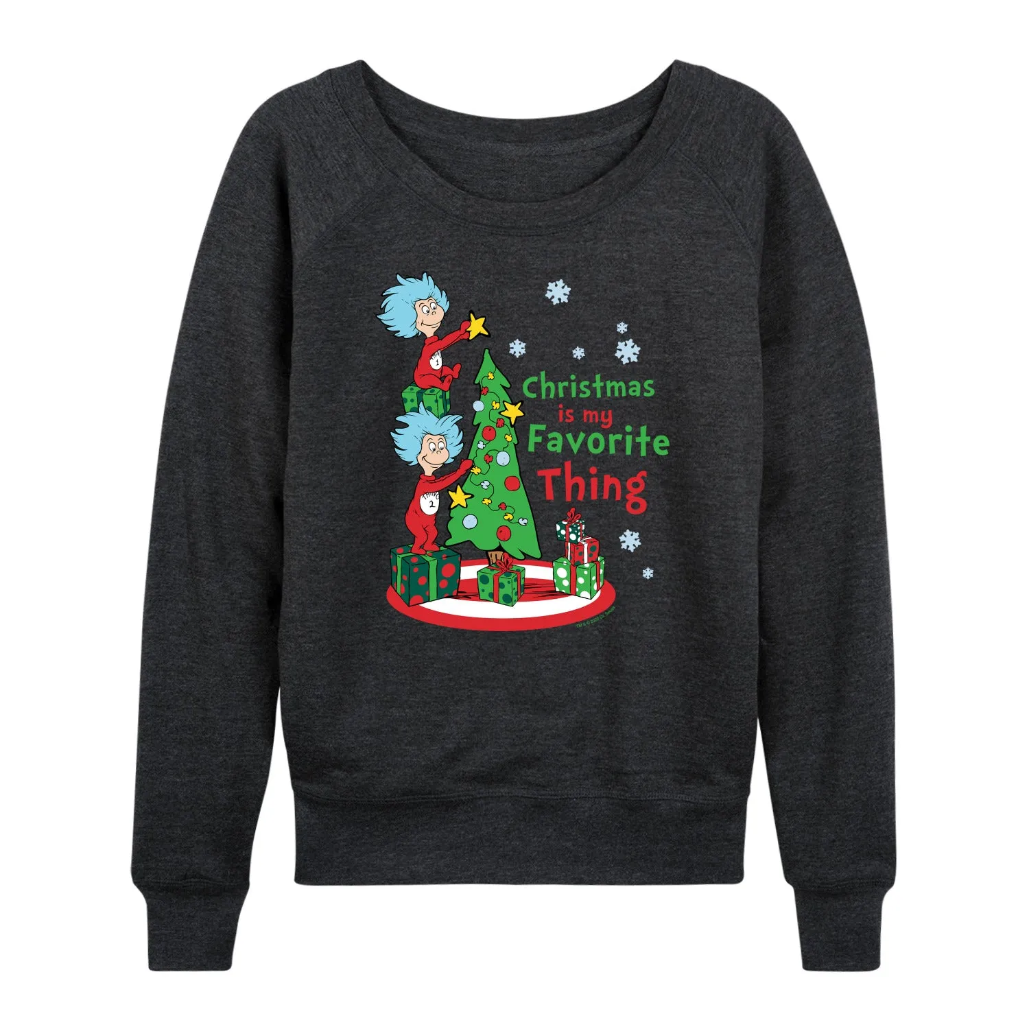 Cat in the Hat - Christmas Is A Family Thing - Women's Raglan Graphic T-Shirt sold by Zulily product image thumbnail 2