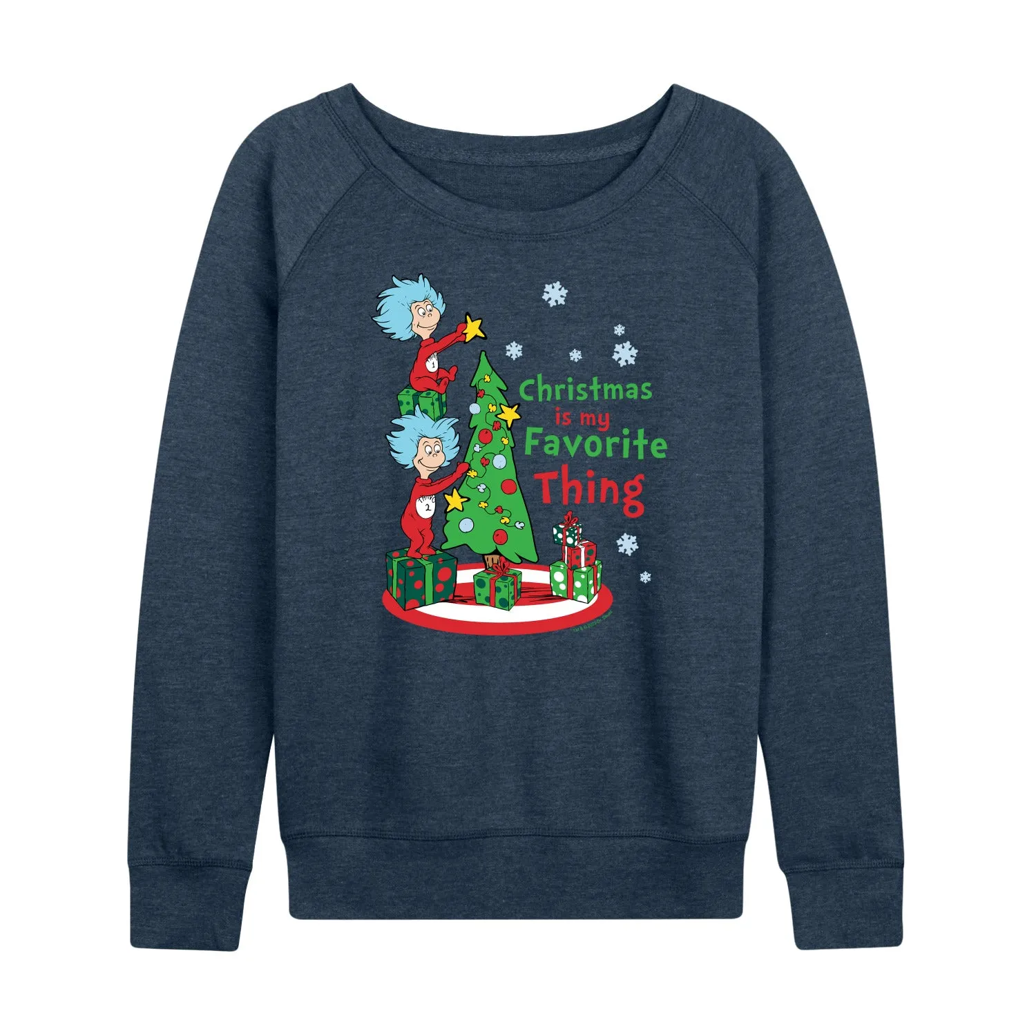 Cat in the Hat - Christmas Is A Family Thing - Women's Raglan Graphic T-Shirt sold by Zulily product image thumbnail 3