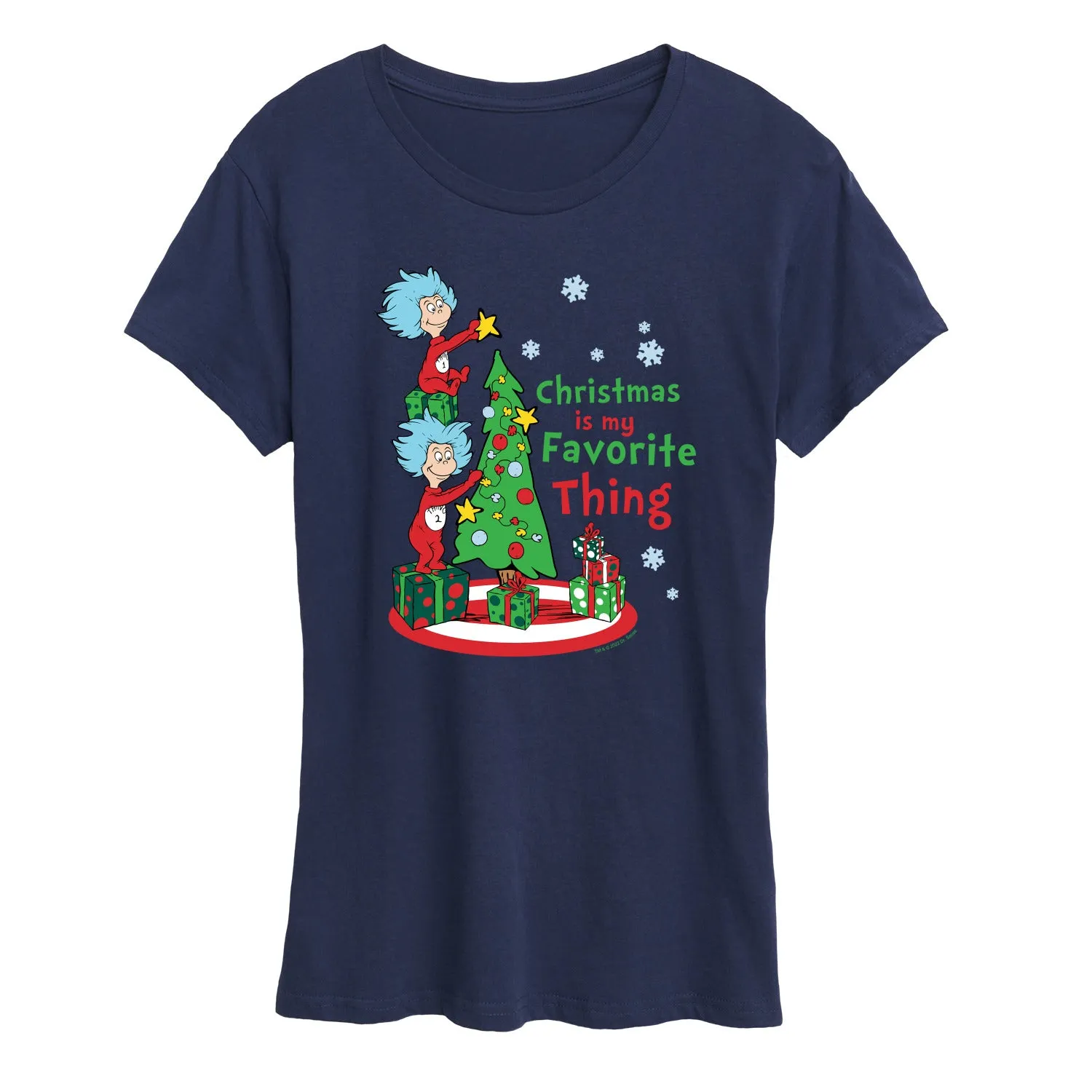 Cat in the Hat - Christmas Is A Family Thing - Women's Short Sleeve Graphic T-Shirt sold by Zulily product image thumbnail 4