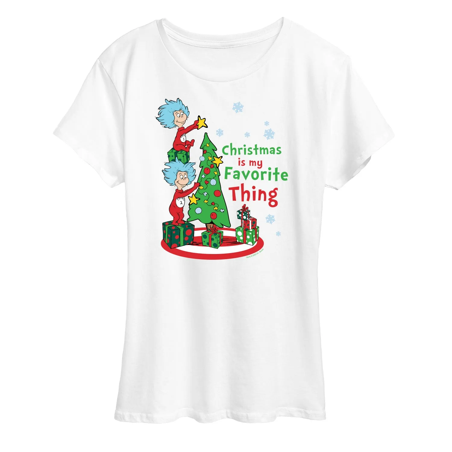 Cat in the Hat - Christmas Is A Family Thing - Women's Short Sleeve Graphic T-Shirt sold by Zulily product image thumbnail 5