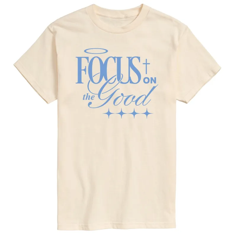 Instant Message - Focus On The Good - Men's Short Sleeve Graphic T-Shirt sold by Zulily