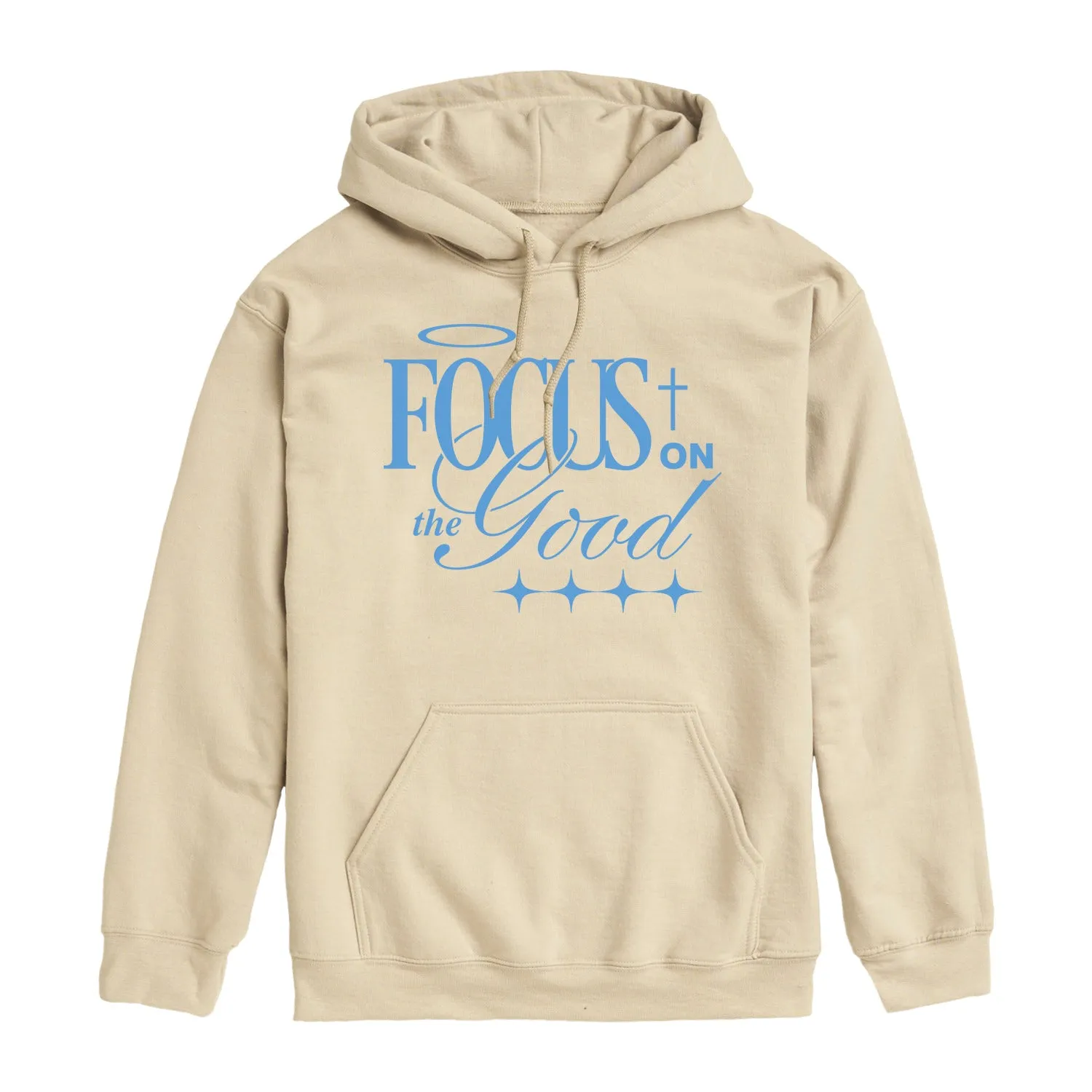 Instant Message - Focus On The Good - Men's Long Sleeve Fleece Pullover Hoodie sold by Zulily