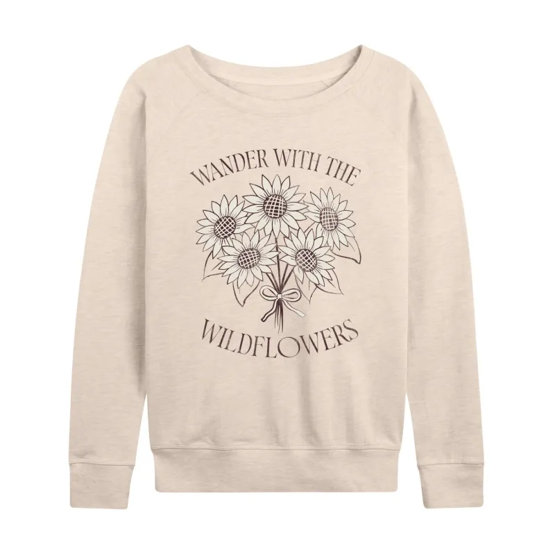 Instant Message - Wander Wildflowers - Women's French Terry Long Sleeve Pullover sold by Zulily