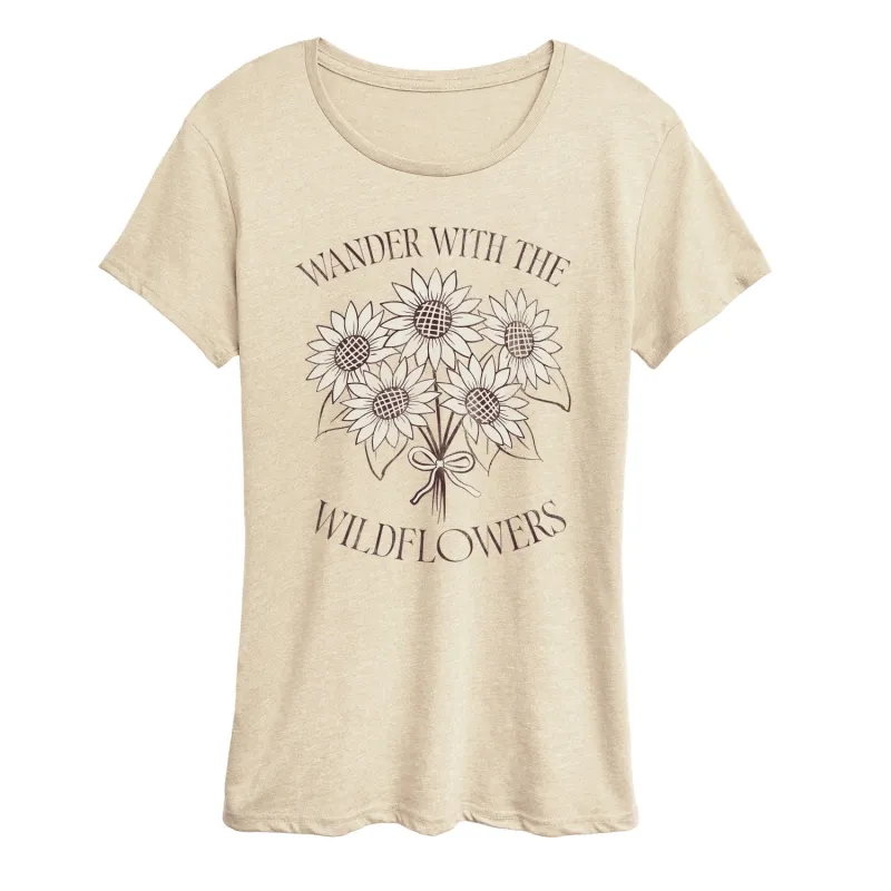 Instant Message - Wander Wildflowers - Women's Short Sleeve Graphic T-Shirt sold by Zulily
