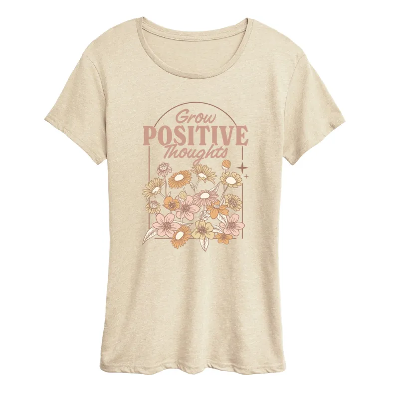 Instant Message - Grow Positive - Women's Short Sleeve Graphic T-Shirt sold by Zulily