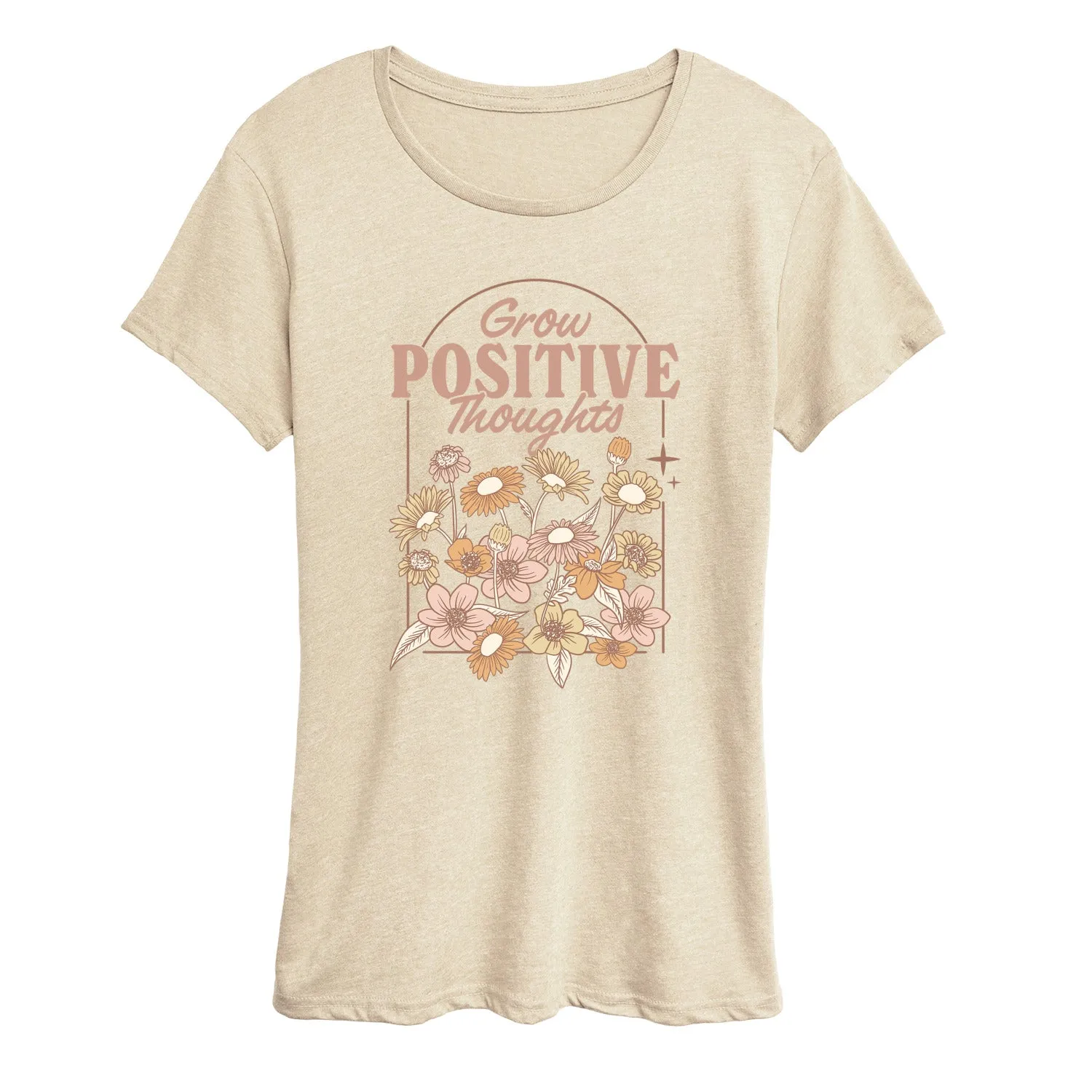 Instant Message - Grow Positive - Women's Short Sleeve Graphic T-Shirt sold by Zulily