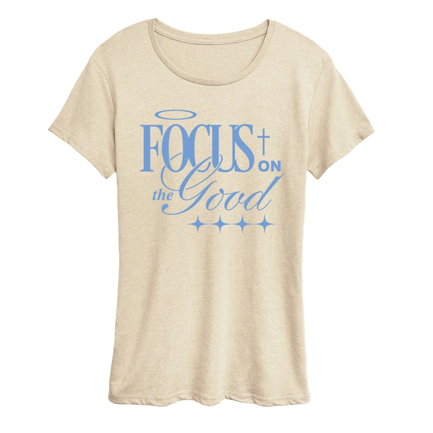 Instant Message - Focus On The Good - Women's Short Sleeve Graphic T-Shirt sold by Zulily