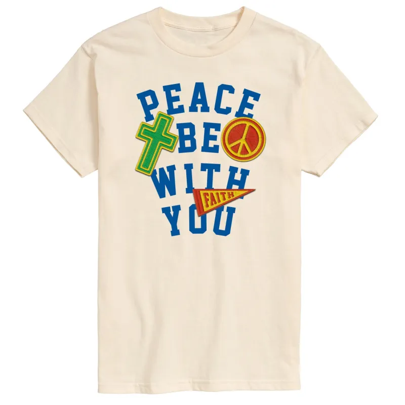Instant Message - Peace Be With You - Men's Short Sleeve Graphic T-Shirt sold by Zulily
