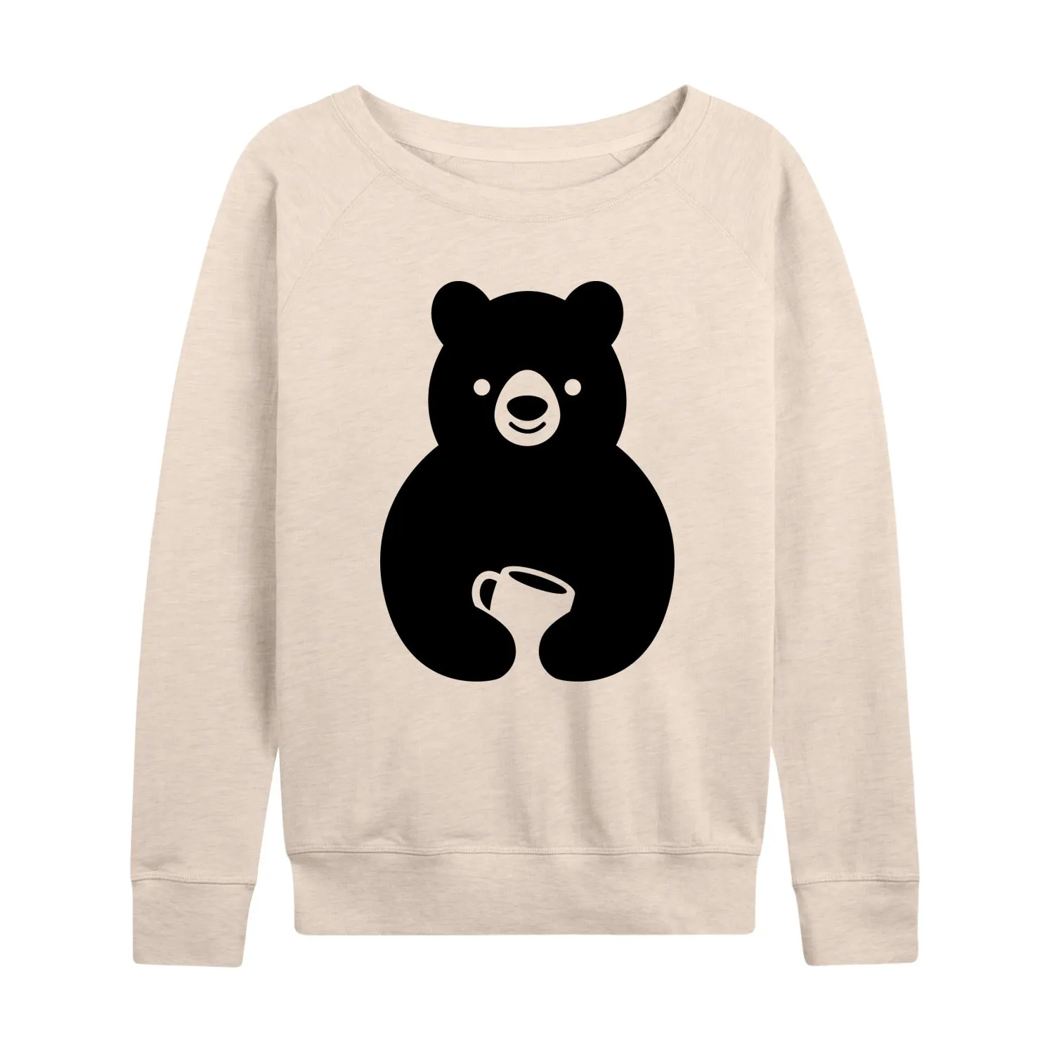 Instant Message - Coffee Bear - Women's French Terry Long Sleeve Pullover sold by Zulily