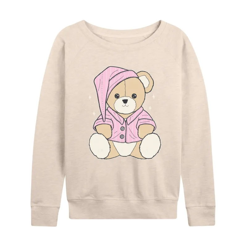 Instant Message - Teddy Bear In PJs - Women's French Terry Long Sleeve Pullover sold by Zulily