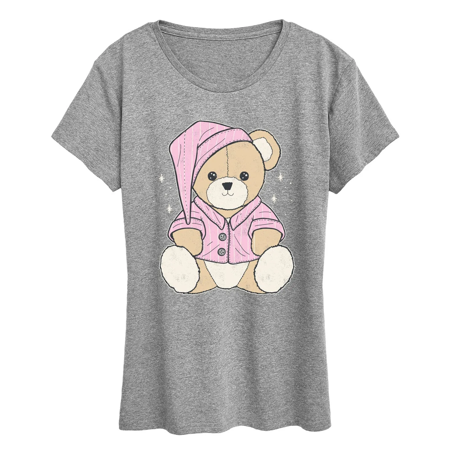Instant Message - Teddy Bear In PJs - Women's Short Sleeve Graphic T-Shirt sold by Zulily product image thumbnail 2