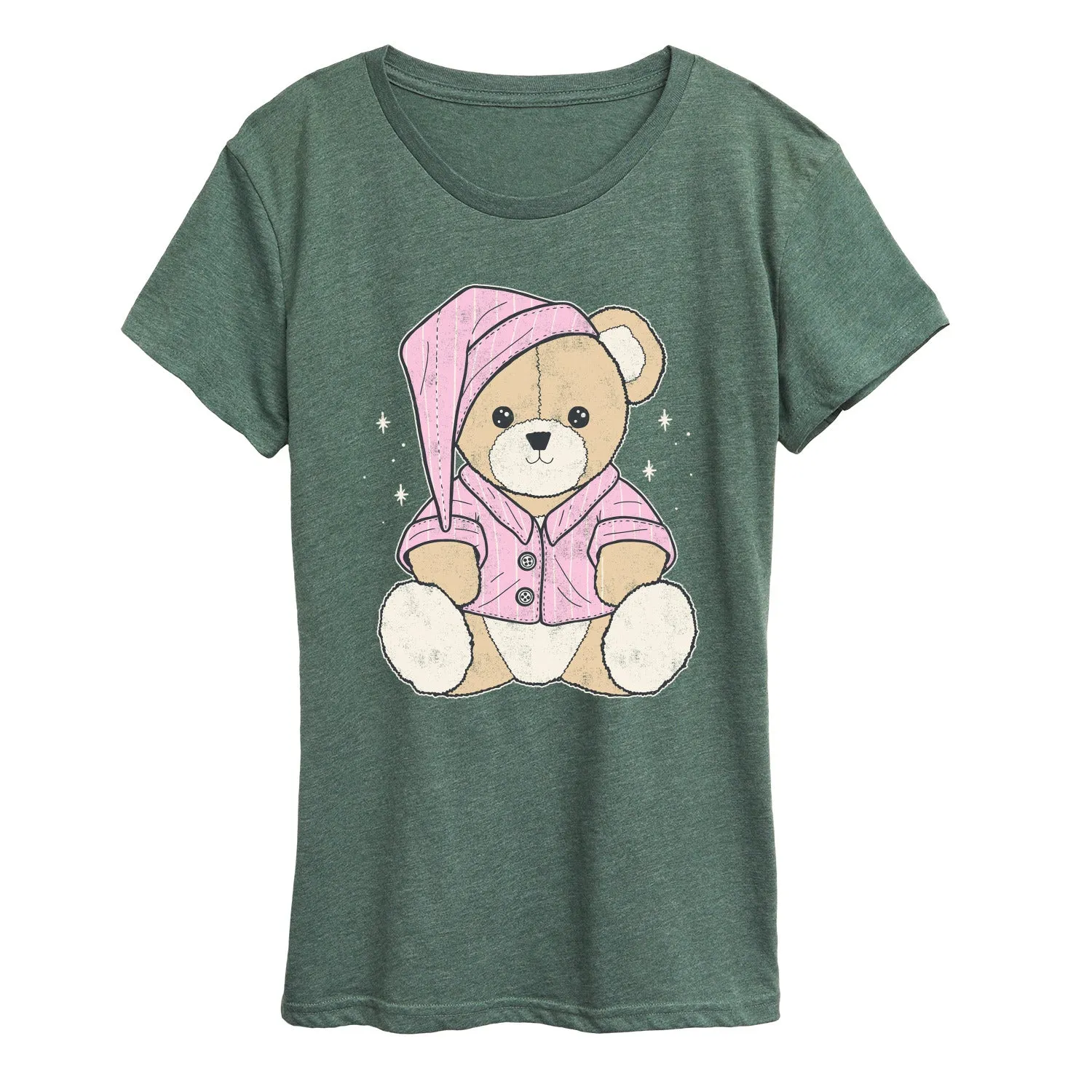 Instant Message - Teddy Bear In PJs - Women's Short Sleeve Graphic T-Shirt sold by Zulily product image thumbnail 3
