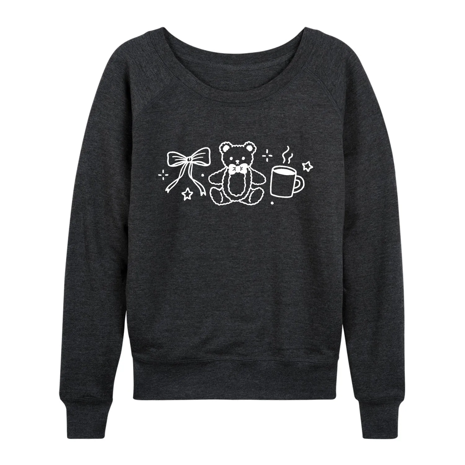 Instant Message - Teddy Bow Coffee - Women's French Terry Long Sleeve Pullover sold by Zulily product image thumbnail 3