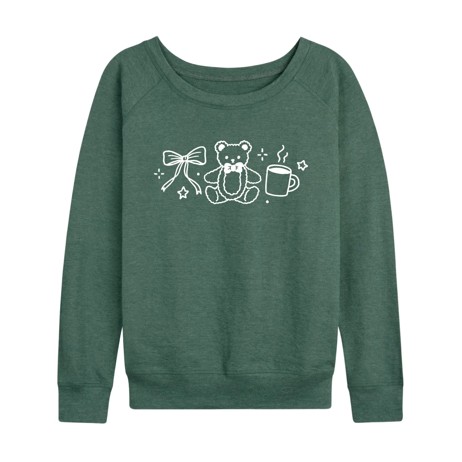 Instant Message - Teddy Bow Coffee - Women's French Terry Long Sleeve Pullover sold by Zulily product image thumbnail 5