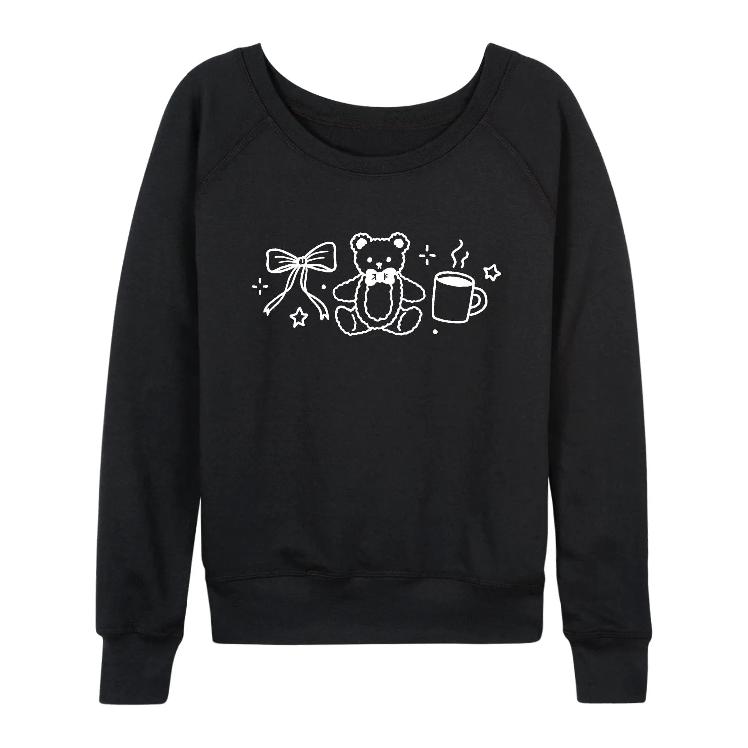 Instant Message - Teddy Bow Coffee - Women's French Terry Long Sleeve Pullover sold by Zulily product image thumbnail 2