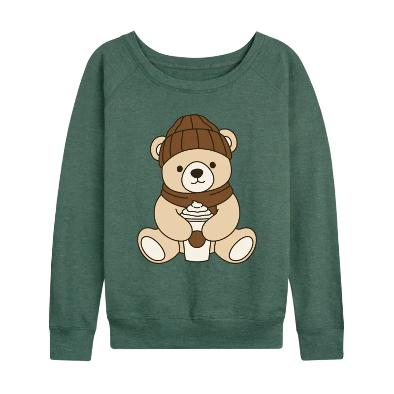 Instant Message - Coffee Bear - Women's French Terry Long Sleeve Pullover sold by Zulily