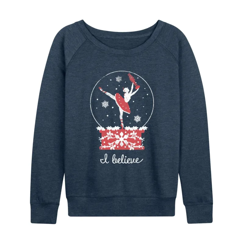 Instant Message - Nutcracker Snowglobe - Women's French Terry Long Sleeve Pullover sold by Zulily