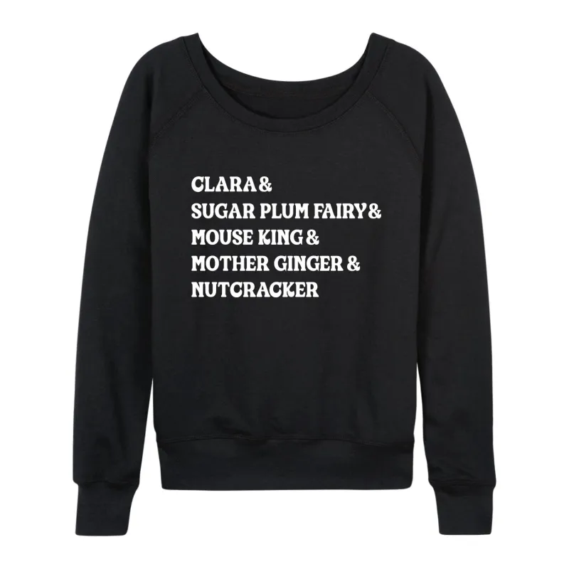 Instant Message - Nutcracker Characters - Women's French Terry Long Sleeve Pullover sold by Zulily