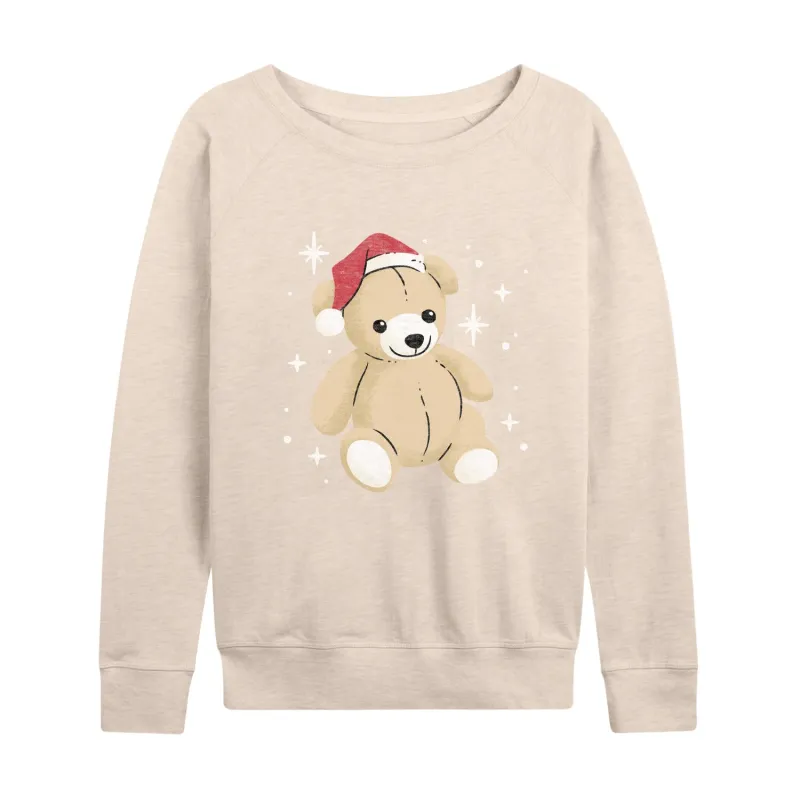 Instant Message - Christmas Teddy Bear - Women's French Terry Long Sleeve Pullover sold by Zulily