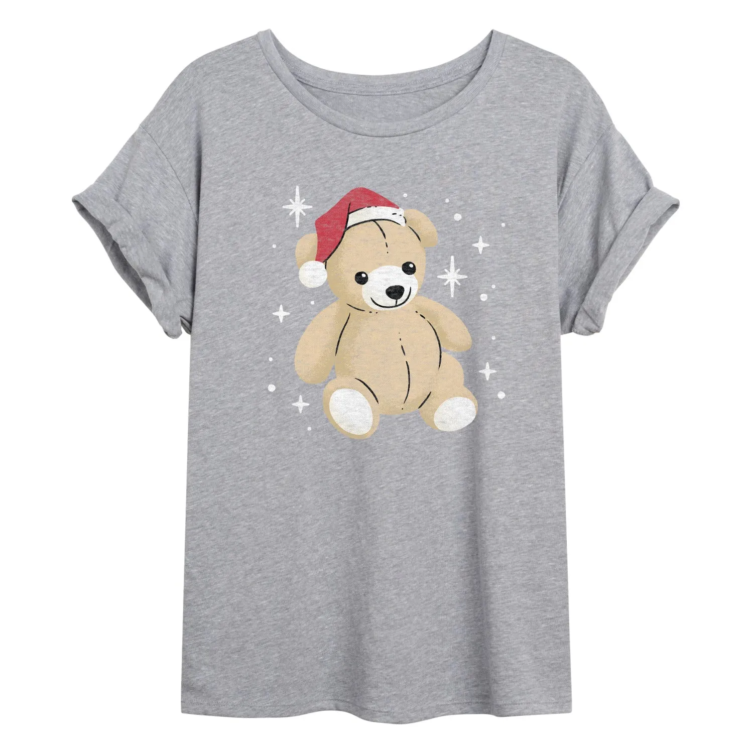 Instant Message - Christmas Teddy Bear - Women's Oversized Graphic T-Shirt sold by Zulily product image thumbnail 3