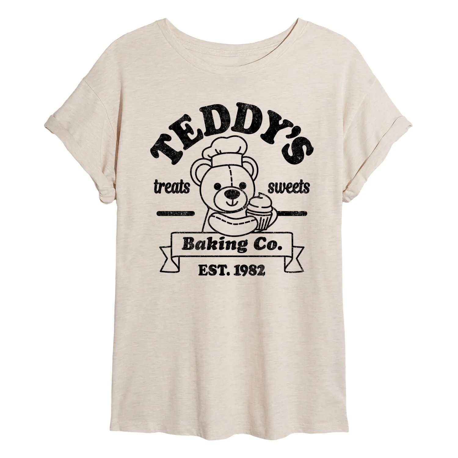 Instant Message - Teddys Baking Co - Women's Oversized Graphic T-Shirt sold by Zulily