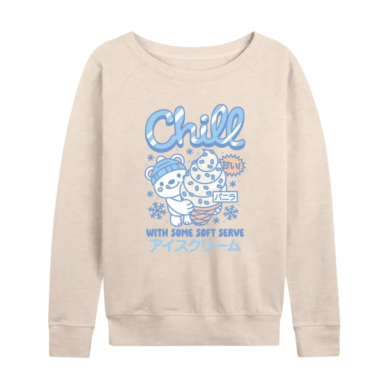 Instant Message - Polar Bear Ice Cream - Women's French Terry Long Sleeve Pullover sold by Zulily