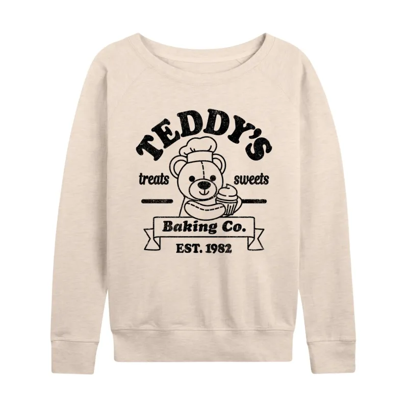 Instant Message - Teddys Baking Co - Women's French Terry Long Sleeve Pullover sold by Zulily