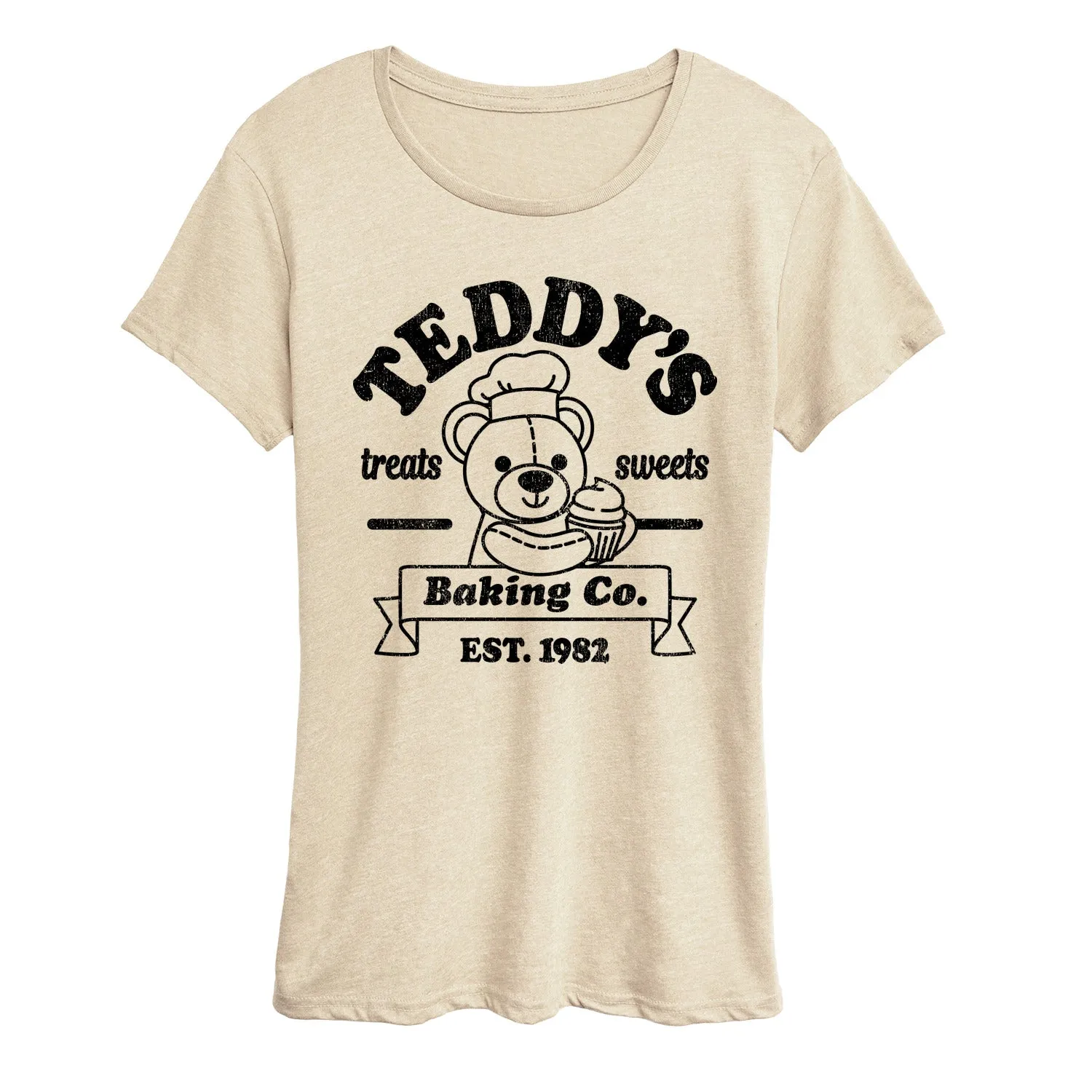 Instant Message - Teddys Baking Co - Women's Short Sleeve Graphic T-Shirt sold by Zulily