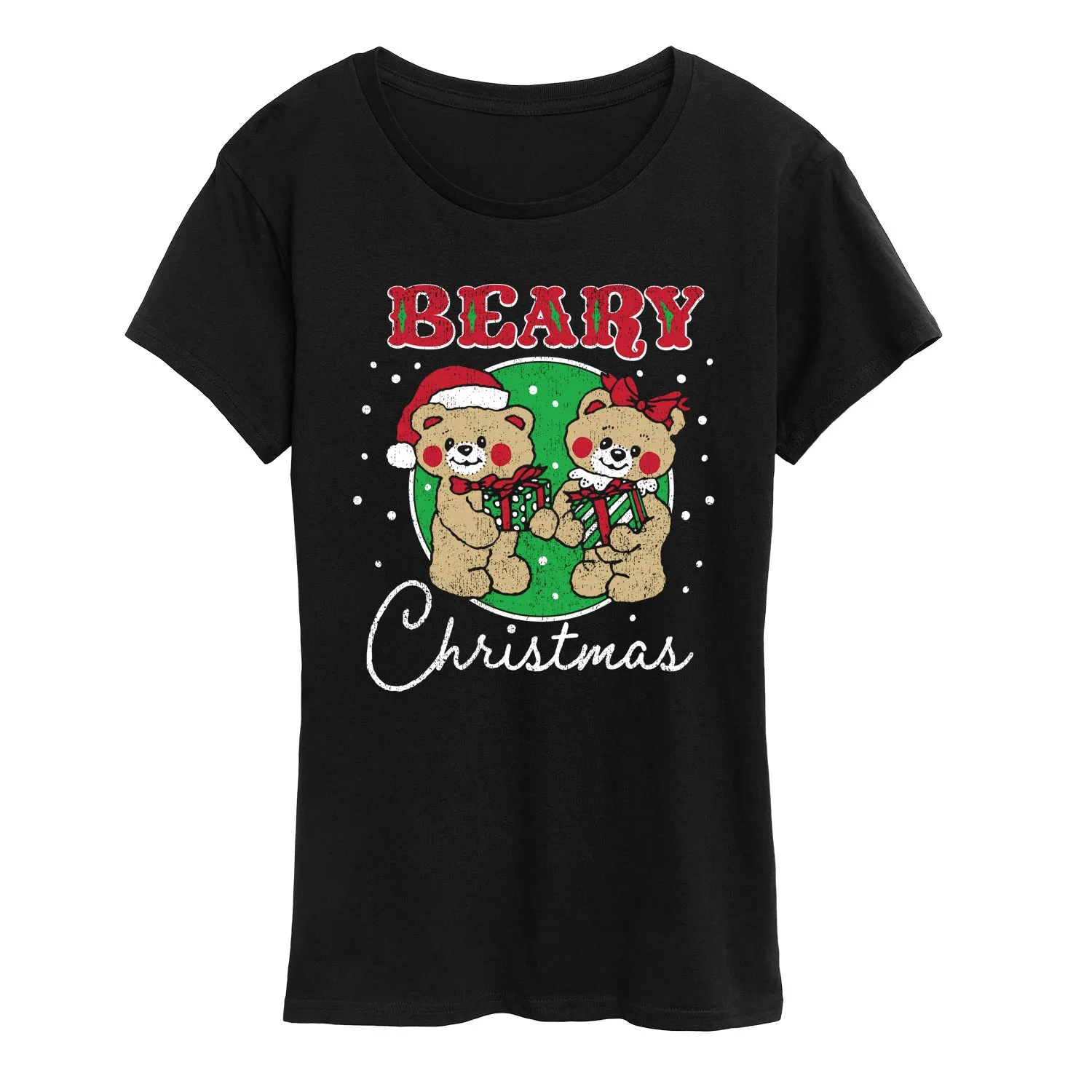 Instant Message - Beary Christmas - Women's Short Sleeve Graphic T-Shirt sold by Zulily