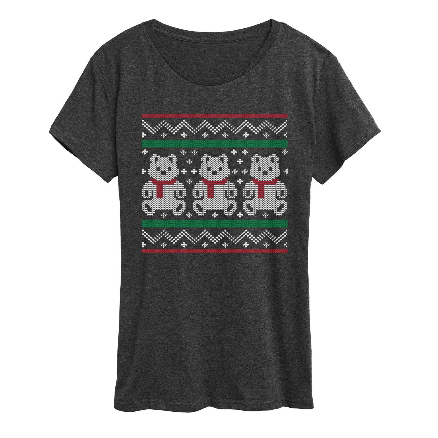 Instant Message - Teddy Bear Ugly Sweater - Women's Short Sleeve Graphic T-Shirt sold by Zulily product image thumbnail 2