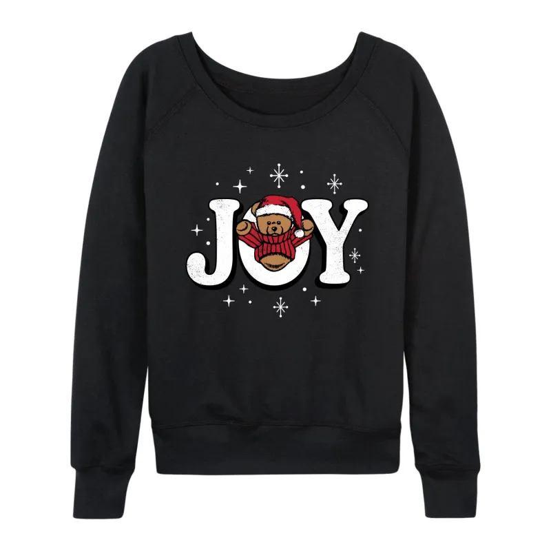 Instant Message - Joy Teddy Bear - Women's French Terry Long Sleeve Pullover sold by Zulily