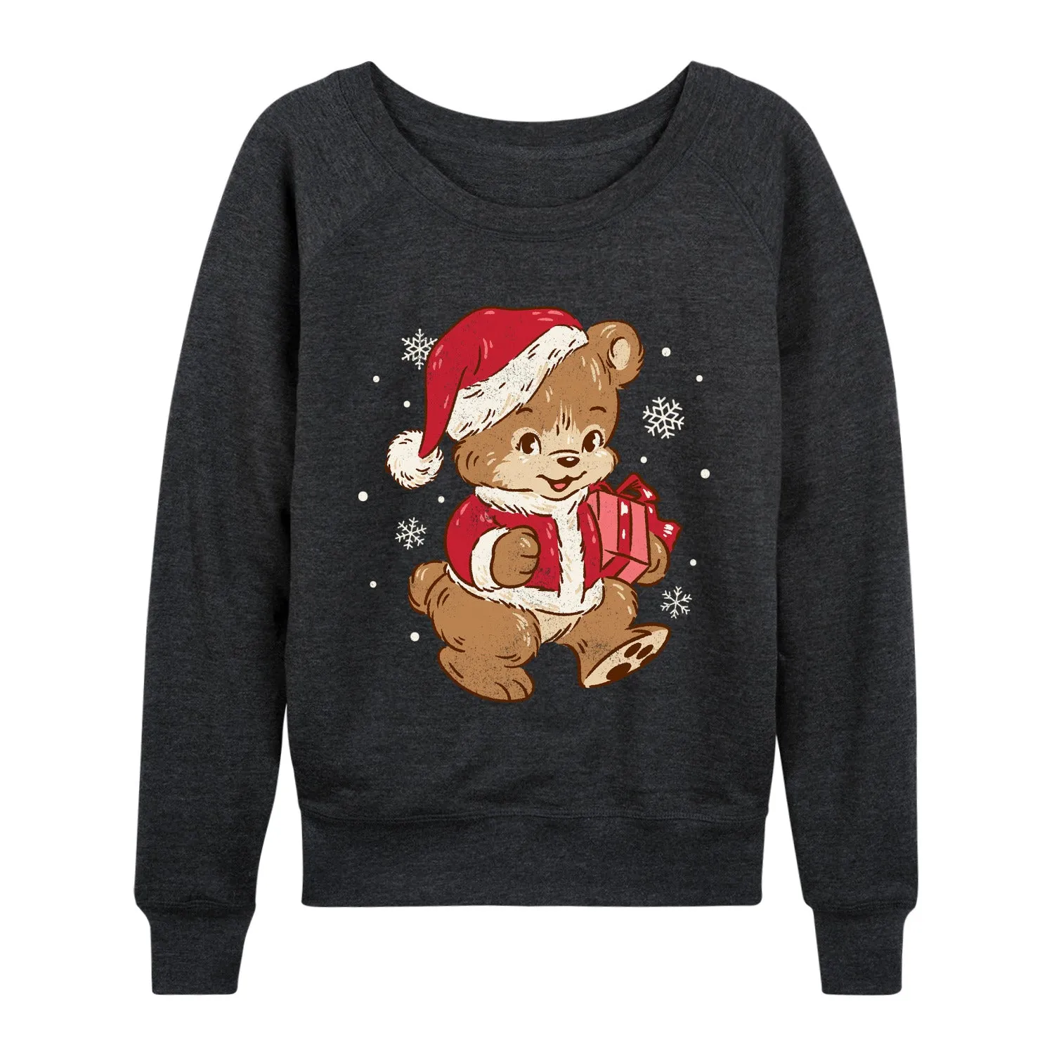 Instant Message - Santa Teddy Bear - Women's French Terry Long Sleeve Pullover sold by Zulily product image thumbnail 2