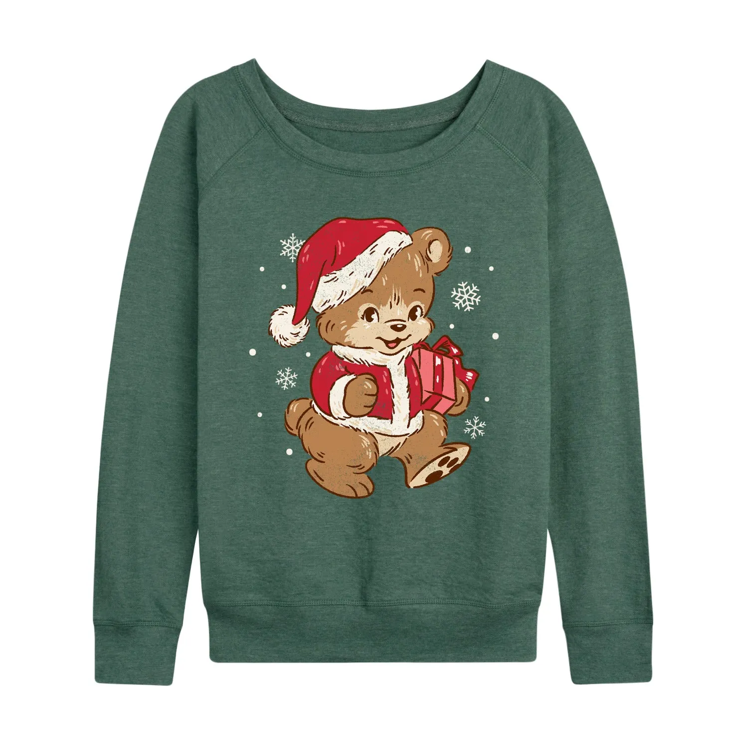 Instant Message - Santa Teddy Bear - Women's French Terry Long Sleeve Pullover sold by Zulily product image thumbnail 3