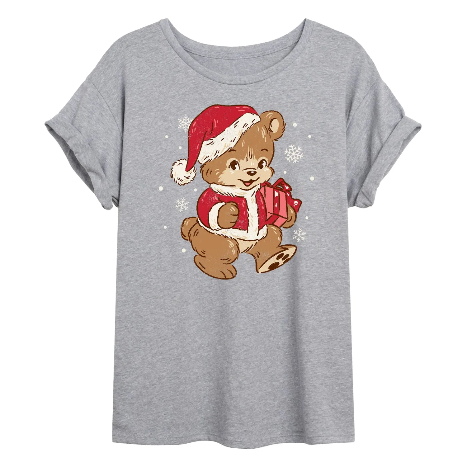 Instant Message - Santa Teddy Bear - Women's Oversized Graphic T-Shirt sold by Zulily product image thumbnail 2