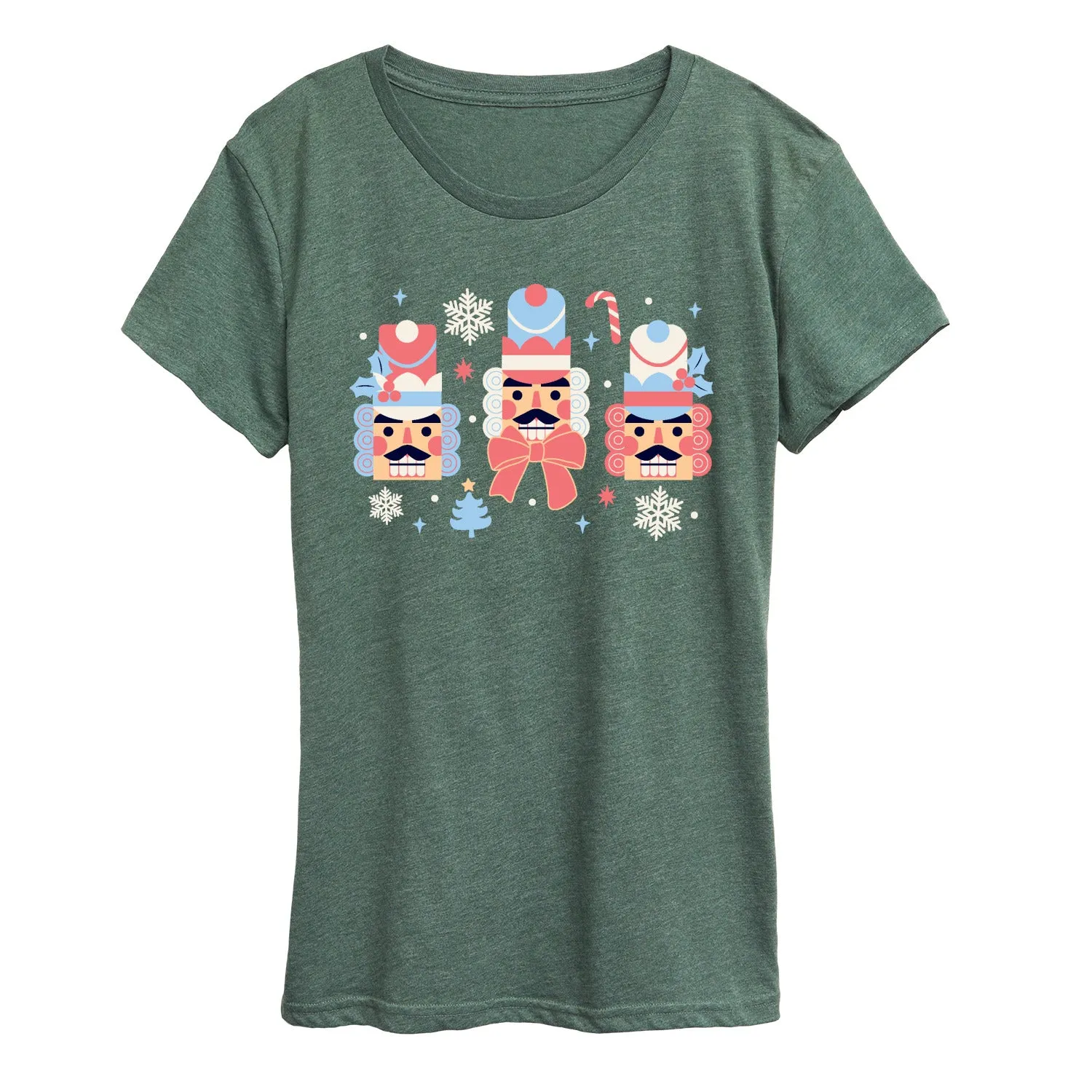 Instant Message - Winter Nutcracker Heads - Women's Short Sleeve Graphic T-Shirt sold by Zulily product image thumbnail 3